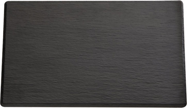 GN 2/4 Tablett -SLATE- , Melamin, schwarz, Schieferlook 53 x 16,2 cm, H 1 cm